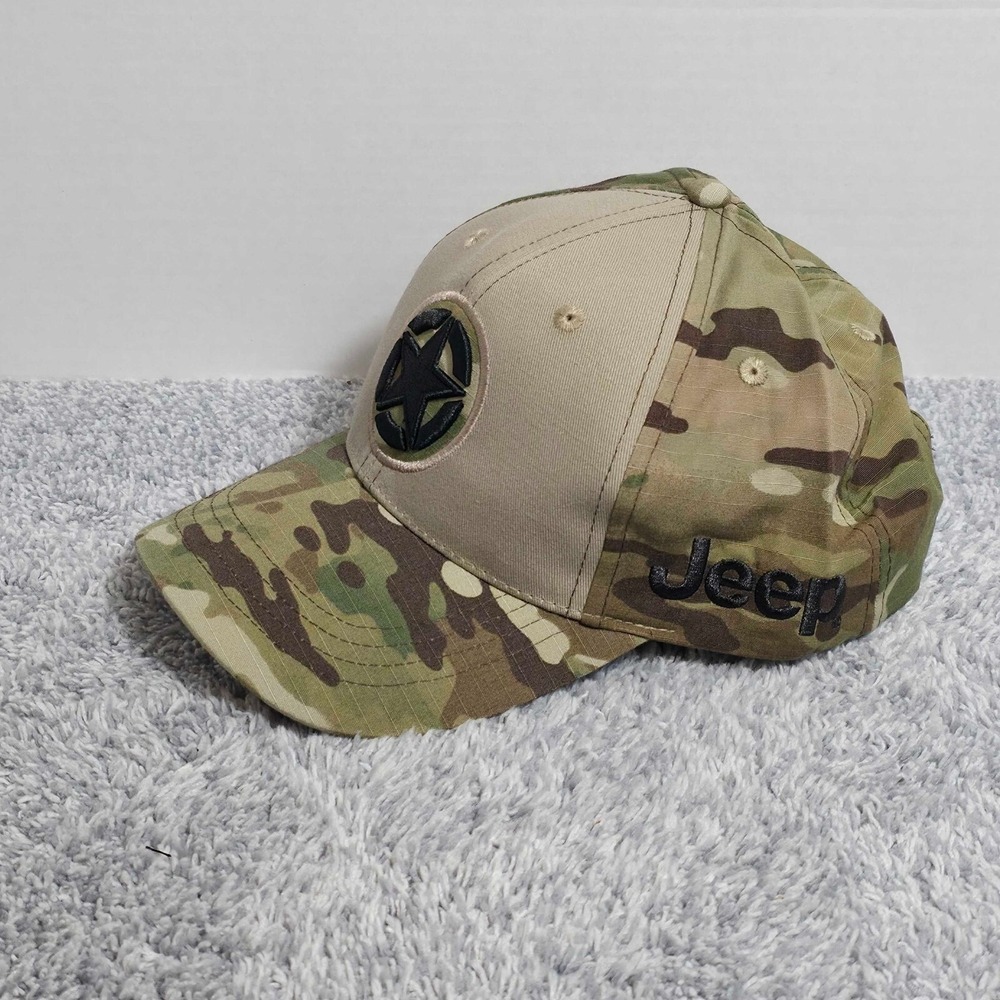 Jeep Willys Iconic Star Logo Snapback Cap Hat Khaki Camo Officially Licensed NEW - Picture 4 of 10